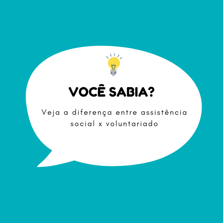 Você sabia? Veja a diferença entre assistência social x voluntariado